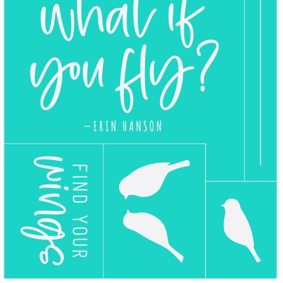 NIP Chalk Couture 'What If You Fly' Transfer RETIRED - Picture 2 of 2